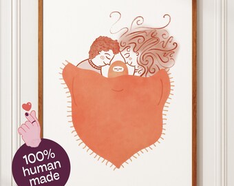 New Baby / Family Wall Poster Print Art