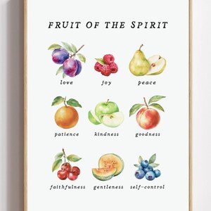 Fruit of the Spirit Wall Art, Scripture Wall Art Digital Download ...