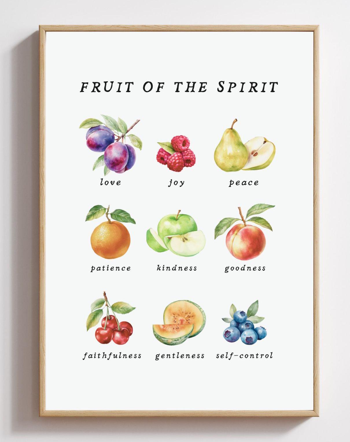 Fruit of the Spirit Wall Art, Scripture Wall Art Digital Download ...