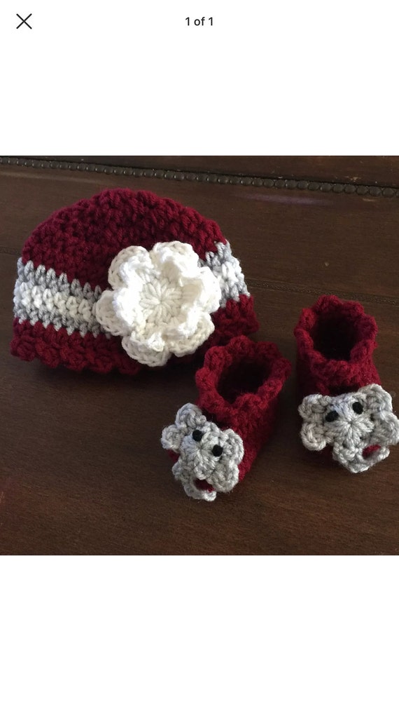 Crochet Alabama Hat and Booties | Etsy