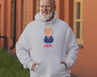 Sudadera con capucha Trump 2024 Patriot: prenda atrevida y cómoda para los orgullosos seguidores estadounidenses. Muestre su apoyo a Donald Trump con estilo