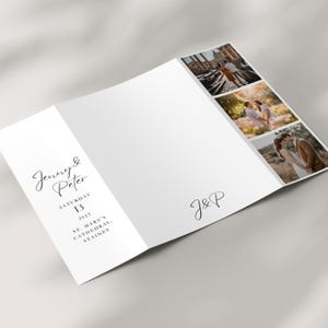 A wedding invitation on a neutral background