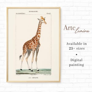 Giraffe Nursery Wall Art, Safari Animal Poster for Kids Room Decor, Boho Jungle Printable, Baby Room Art, Digital Print 135