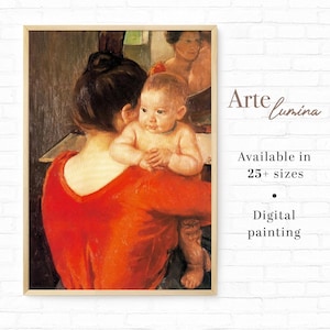 Decorazione murale vintage per mamma e bambino, regalo stampabile per la festa della mamma, regalo perfetto per la mamma, regalo senza tempo per la festa della mamma, stampa digitale 133