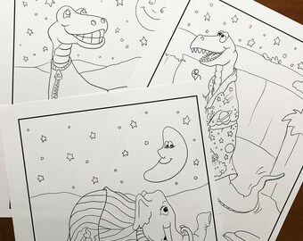 Dinosaurs in PJ's Coloring Pages