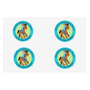 Horse Rider Sticker Sheets, Gotcha Day & Love My Horse Design, Equestrian Sticker Pack, Horse Lover Gift, Scrapbook Stickers, Laptop Decals