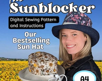 Sunblocker Sun Hat Sewing Pattern, Wide Brim (PDF Pattern, A4)
