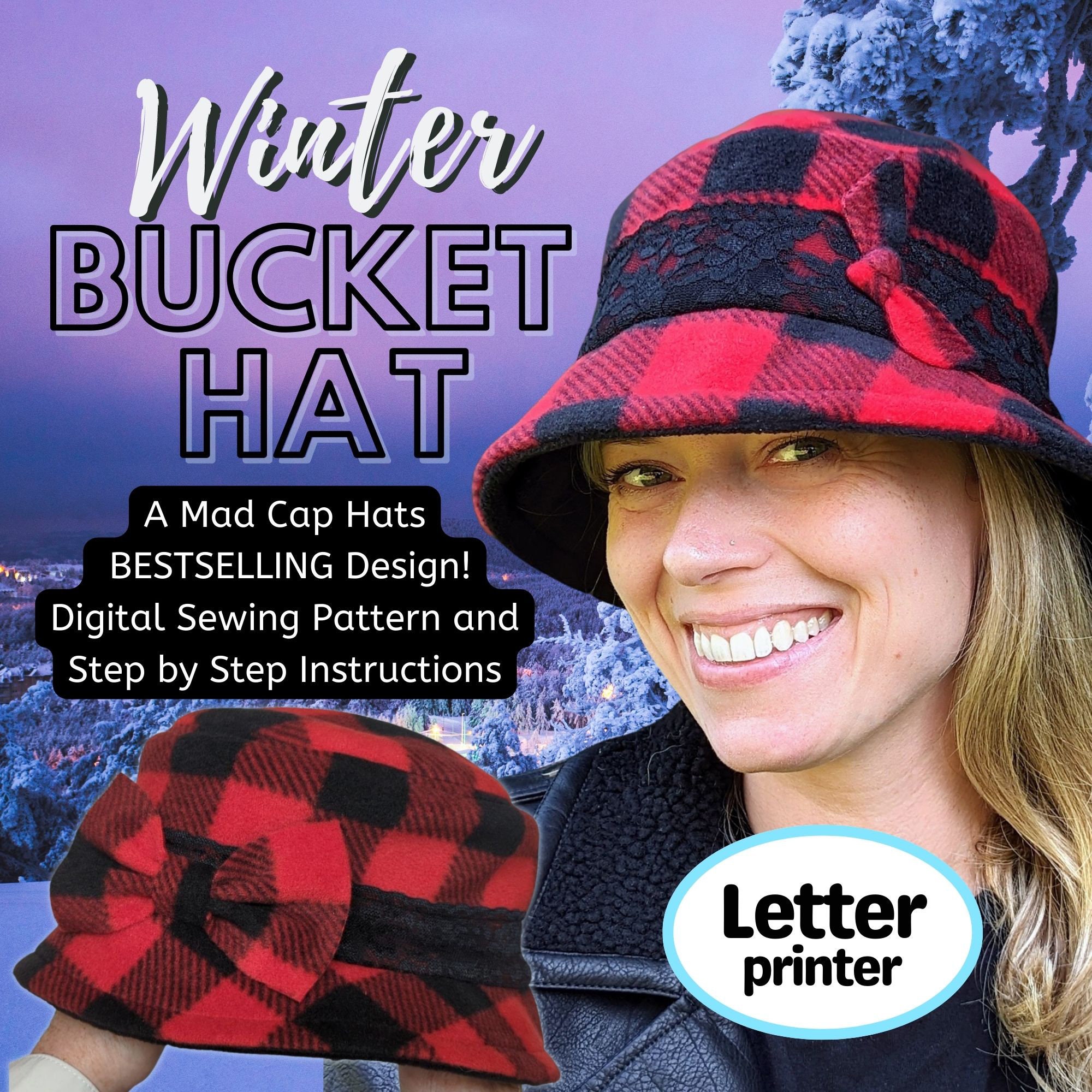 Women's Bucket Hat, Fleece Bucket Hat, Bucket Hat With String, Minimalist  Fashion, Gift Idea for Her -  Canada