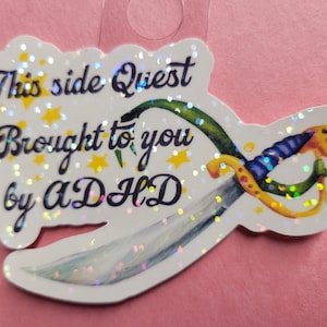 ADHD Sticker holografischer Aufkleber