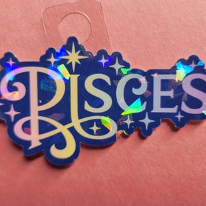 Pisces Astrologie Zeichen Aufkleber metaphysischer holografischer Aufkleber