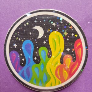 Nachthimmel Sticker holografischer Aufkleber