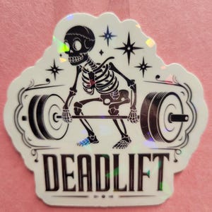 Skelett Sticker Workout-Sticker holographisch