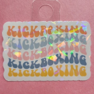 Kickboxen Sticker - holografischer Workout Sticker