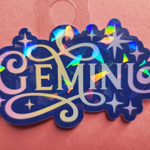 Gemini Astrologie Zeichen Aufkleber metaphysischer holografischer Aufkleber