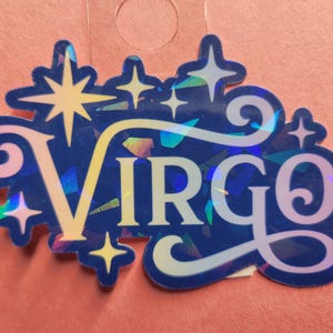 Virgo Astrologie Zeichen Aufkleber metaphysischer holografischer Aufkleber