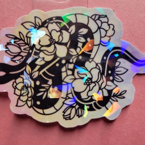 Schlangenblumen-Aufkleber metaphysischer holografischer Aufkleber