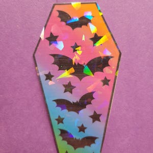 Sarg Fledermaus Sticker holografischer Sticker