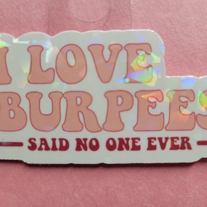 Workout Burpees Sticker holografischer Sticker