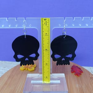 halloween skull scary black skull earrings skull halloween earring skull jewelry earrings skull dangle earrings