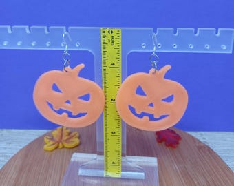 Glow in the Dark Pumpkin Earrings: Spooky Halloween Jewelry