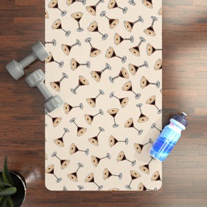 Espresso Martini Gummi Yoga-Matte | Geschenk für Espresso Martini-Liebhaber - Yogi Geschenke- Junggesellinnenabschied Espresso Martini Zubehör Yoga Geschenk