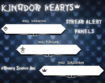 Twitch / Youtube Overlay | Kingdom Hearts Themed | Alert Panels