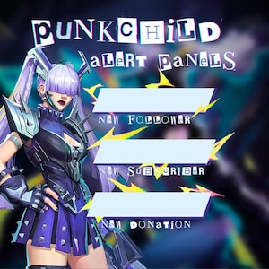 Twitch / Youtube Overlay | Magik Punkchild Themed | Alert Panels