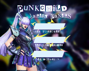 Twitch / Youtube Overlay | Magik Punkchild Themed | Alert Panels