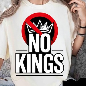 No Kings In America Patriotic Design: Anti-Monarchy SVG, PNG, JPG (Digital Download