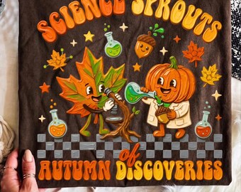 Science Sprouts Autumn Discoveries PNG, Leaf Pumpkin Lab Graphic (Digital Download)