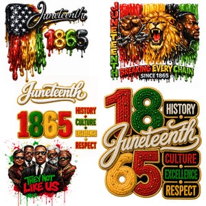 Juneteenth PNG: Black King Lion, Breaking Chains Since 1865 (Digital Download)