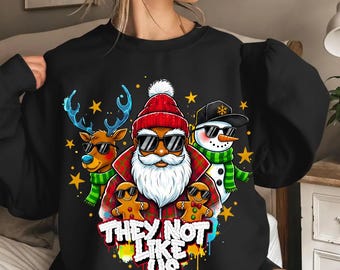 Black Santa PNG, Hip Hop Christmas Art (Digital Download)