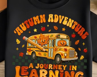 Groovy Retro Teacher Pumpkin PNG, Autumn Adventure Learning Design (Digital Download)