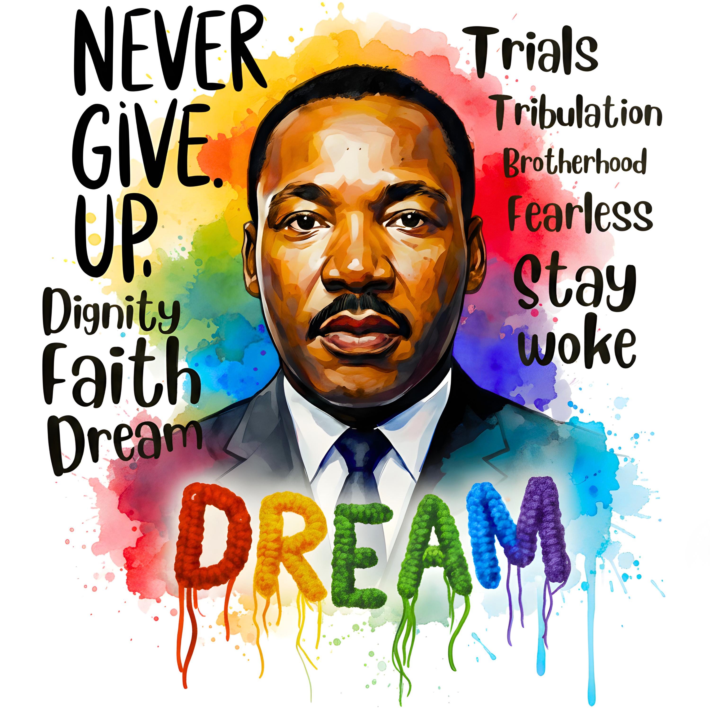 Watercolor Martin Luther King PNG: I Have a Dream ,black History ...