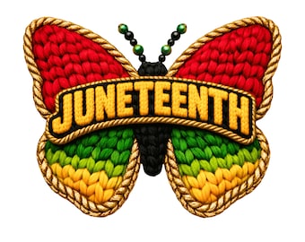 Juneteenth Butterfly Design, Black History African American Pride (SVG, PNG)