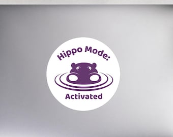 hippo sticker gift animal lover gift sticker hippo gift