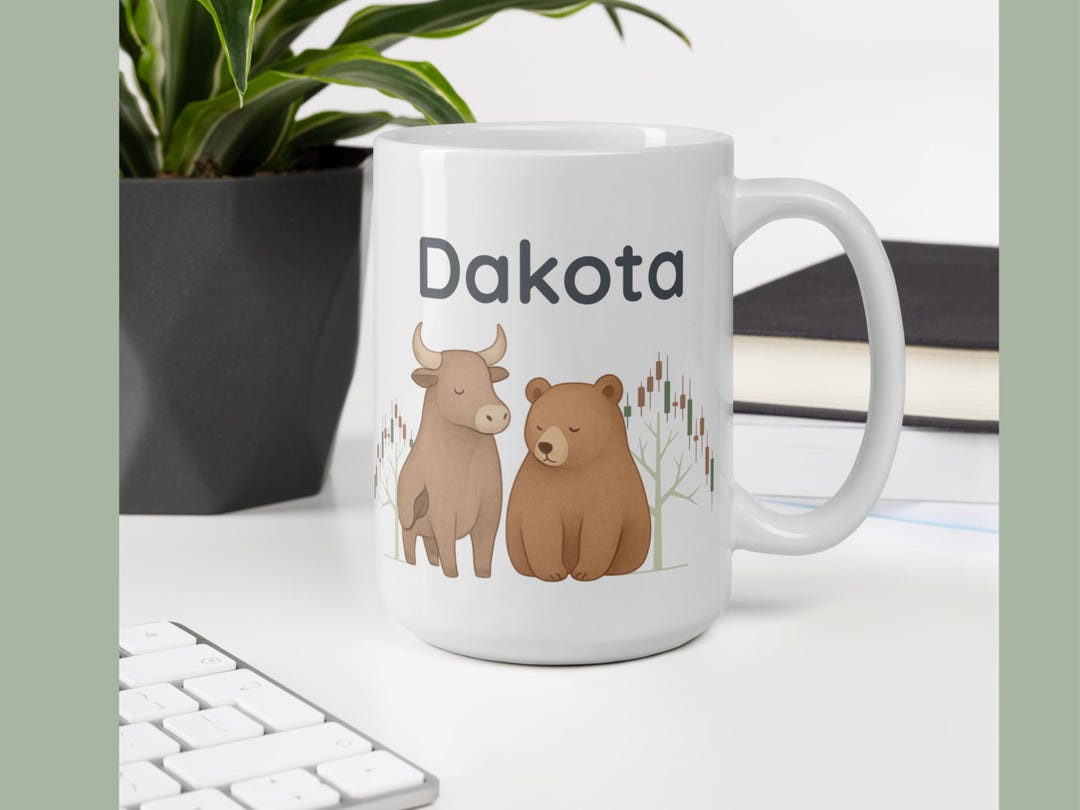 Personalized Bull & Bear Mug | Cute Stock Market Animal Design With ...
