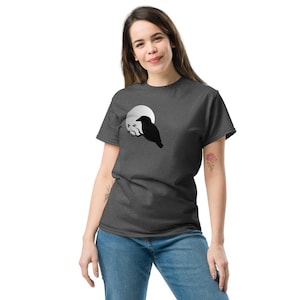 raven moon TShirt fall gift Halloween T Shirt gift raven lover Halloween gift T-Shirt autumn