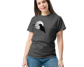 raven moon TShirt fall gift Halloween T Shirt gift raven lover Halloween gift T-Shirt autumn