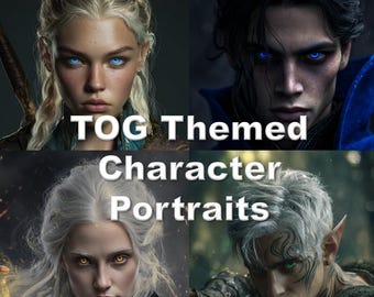 Pacchetto di immagini di ritratti di personaggi fantasy a tema TOG 1