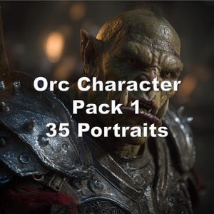 Pack d&#39;images de portraits de personnages orques D&D Fantasy 1