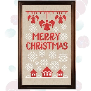 Christmas Harmony Festive Cross-Stitch Digital Pattern