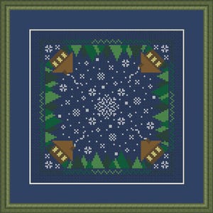 Winter Biscornu Kreuzstichmuster PDF