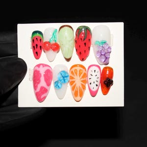 Juicy fruit | press on nails | fruit nails | summer nails