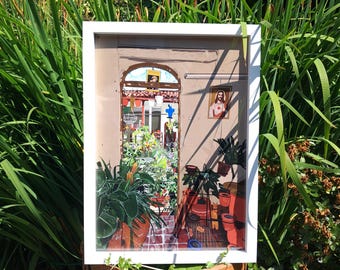 Doorway to Garden Art Print: Fauvist Botanical Home Decor (Digital Download)