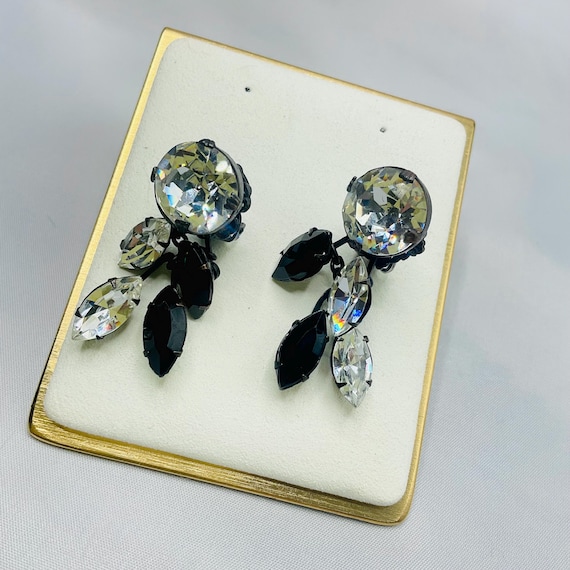 Vintage Miriam Haskell Parure Signed – Black & Cr… - image 6