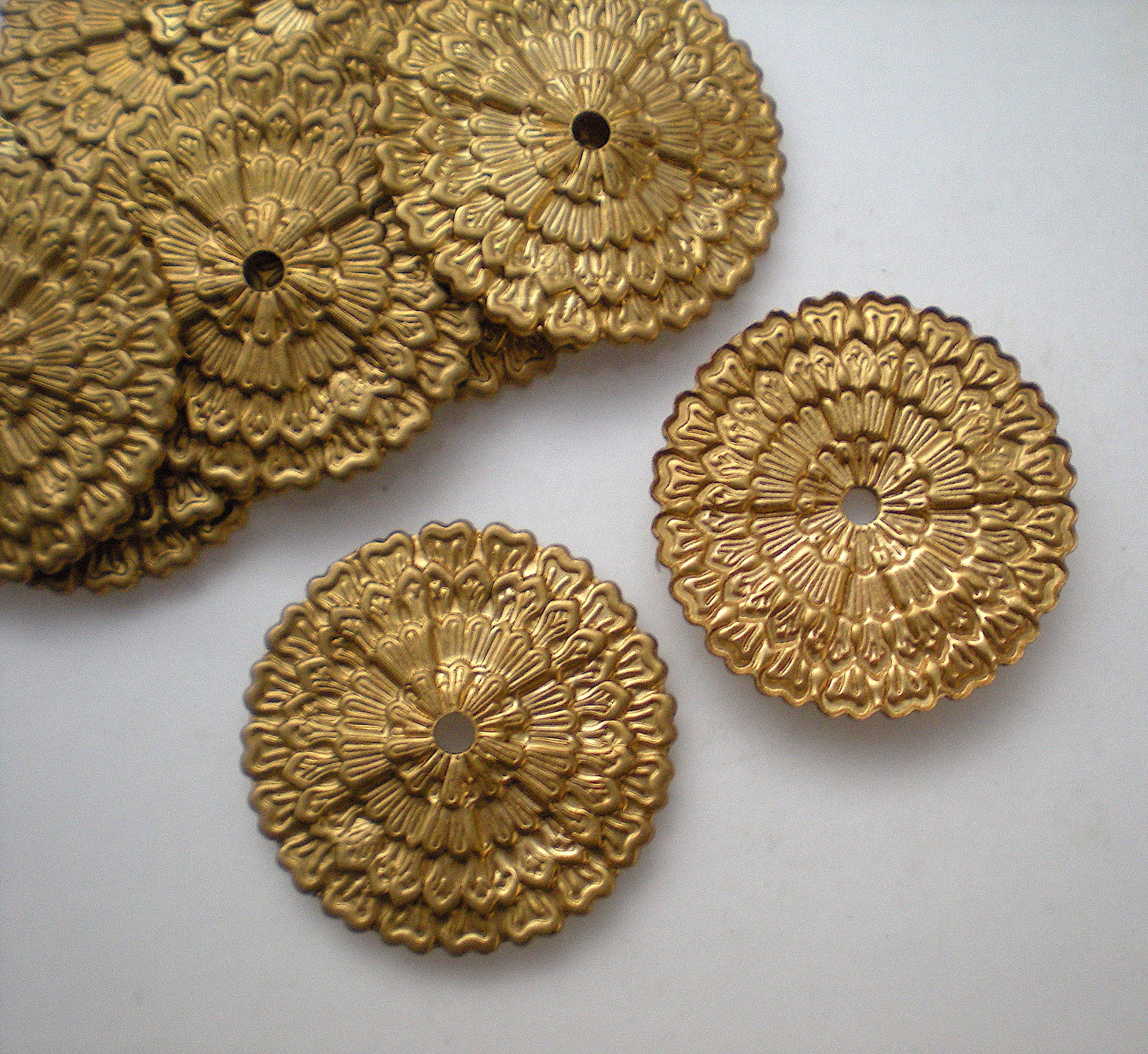 12 Brass Mirror Rosettes No. 14 Etsy