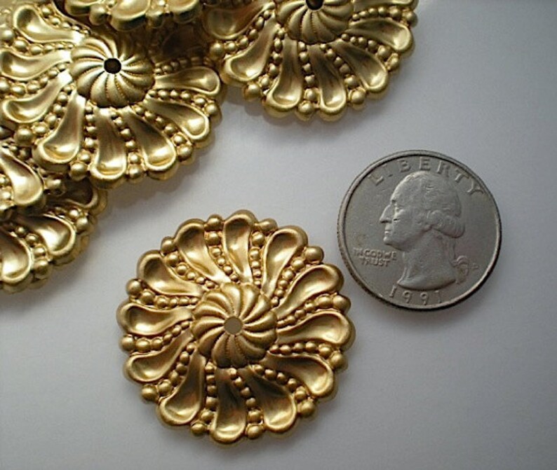 12 Brass Mirror Rosettes No. 13 Etsy