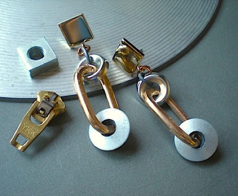 Screw loose industrial hardware earrings Etsy
