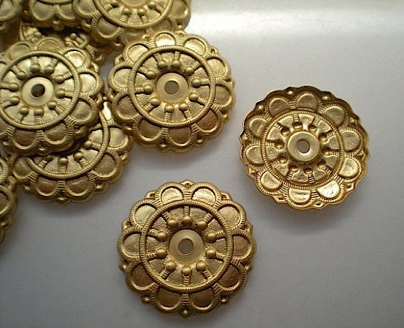 12 Brass Mirror Rosettes No 4 Image 0